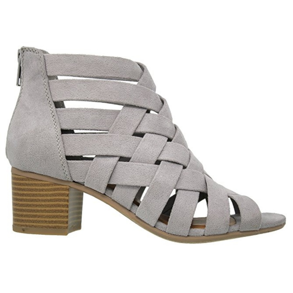 FLORA Chunky Heel  Peep Toe Booties - Picture 2 of 4